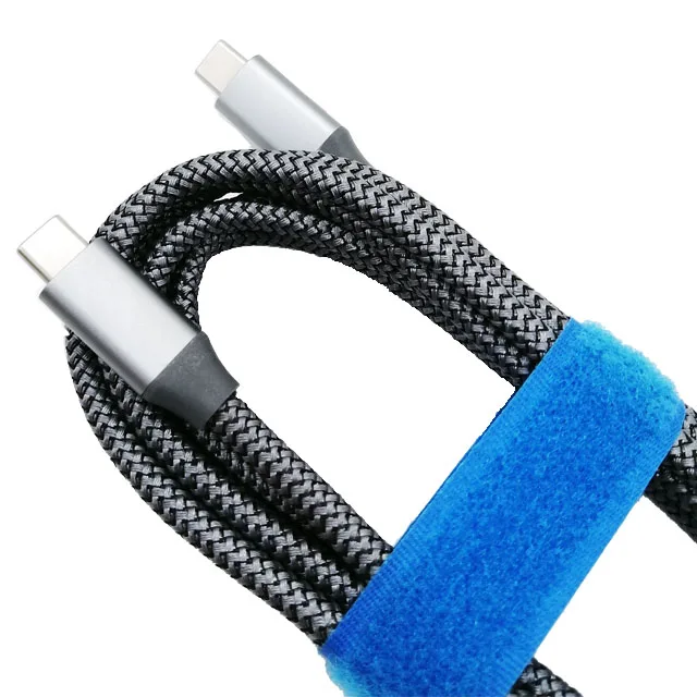 Заводская цена, Плетеный usb-кабель E-mark для зарядки и передачи данных, usb 3,1, 5A, 100 Вт, кабель usb c-type c для компьютера