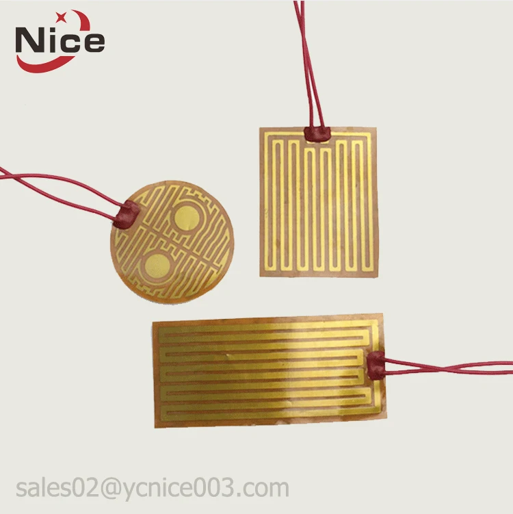 Etched Polyimide Heating Pad Flexible Adhesive Thermo Foil Heaters