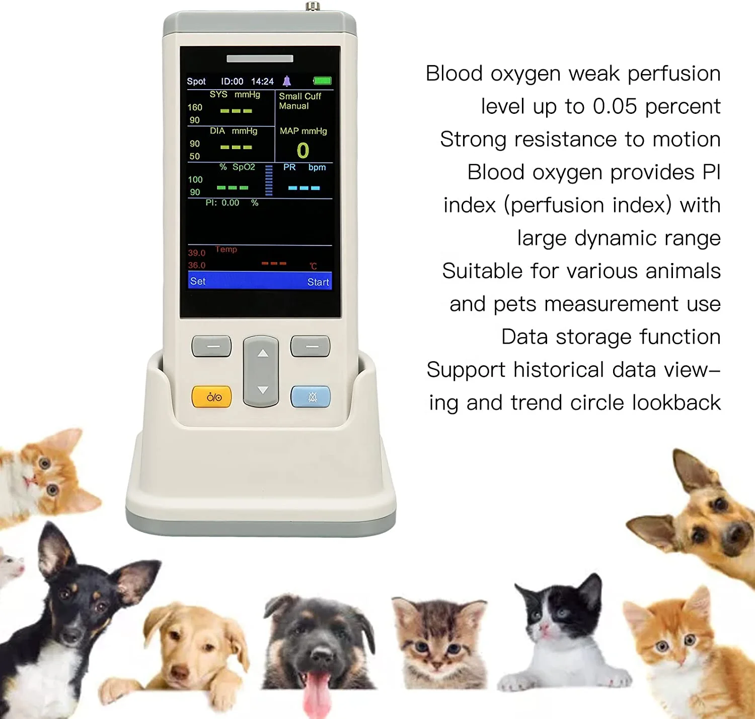 Ddp Veterinary Multi-parameters Ecg Etco2 Handheld Pet Hospital ...