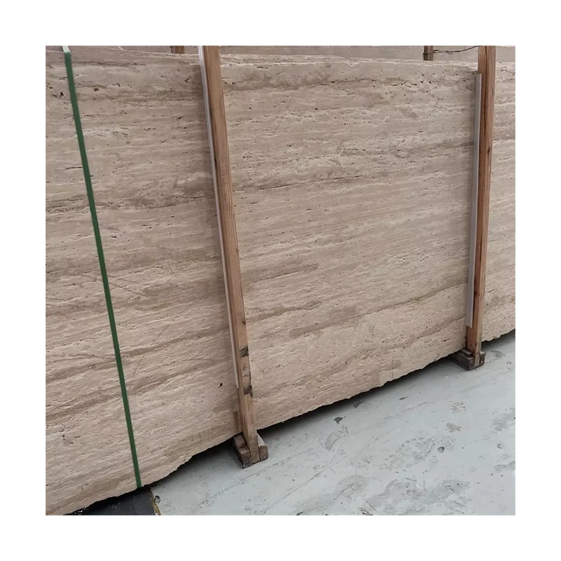 Wholesale Customized Beige Travertine Slab Modern Outdoor Marble Tile Exterior Wall Cladding Floor Countertop Competitive Price