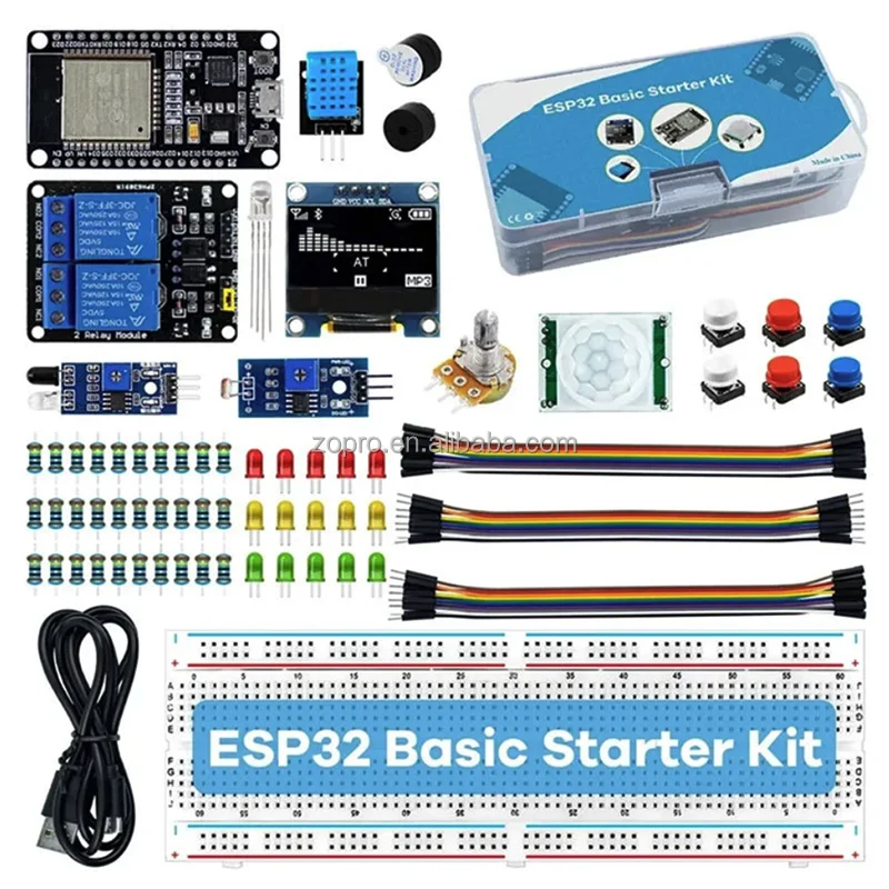 Bt Projects ZOPRO ESP32 Starter Kit Complete Development Bundle with ESP-32S WiFi ...
