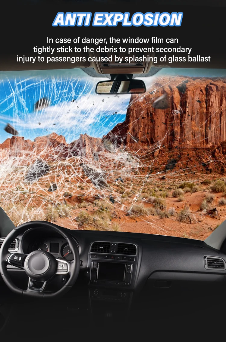 Car Windshield Armor Pet Safety Window Protection Film Full Roll Size 1