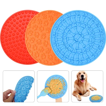 Silicone Licking Pad Pet Dog Lick Pad Bath Peanut Butter Slow