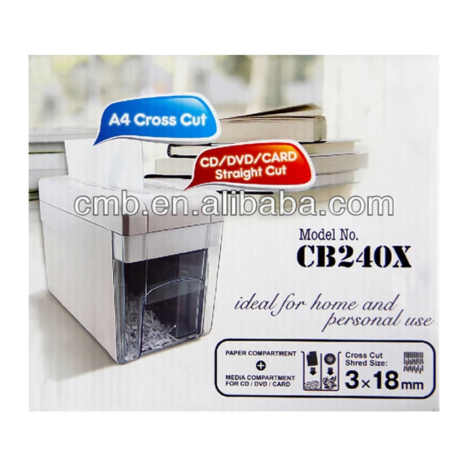MINI HAND PAPER SHREDDER Super Security Home Cross Cut