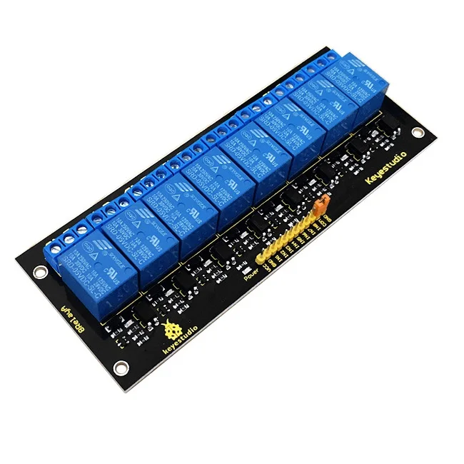 Keyestudio 8 Channel 5V Road Relay Shield for Arduino 250V/10A AC DC Element Relay Module