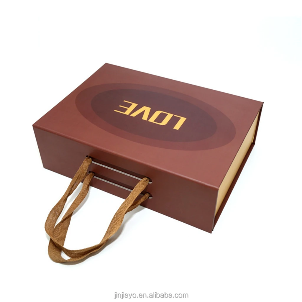 product magnet folded rigid box with handle for shipping clothing shoes perfume luxury packaging custom logo eco friendly-3