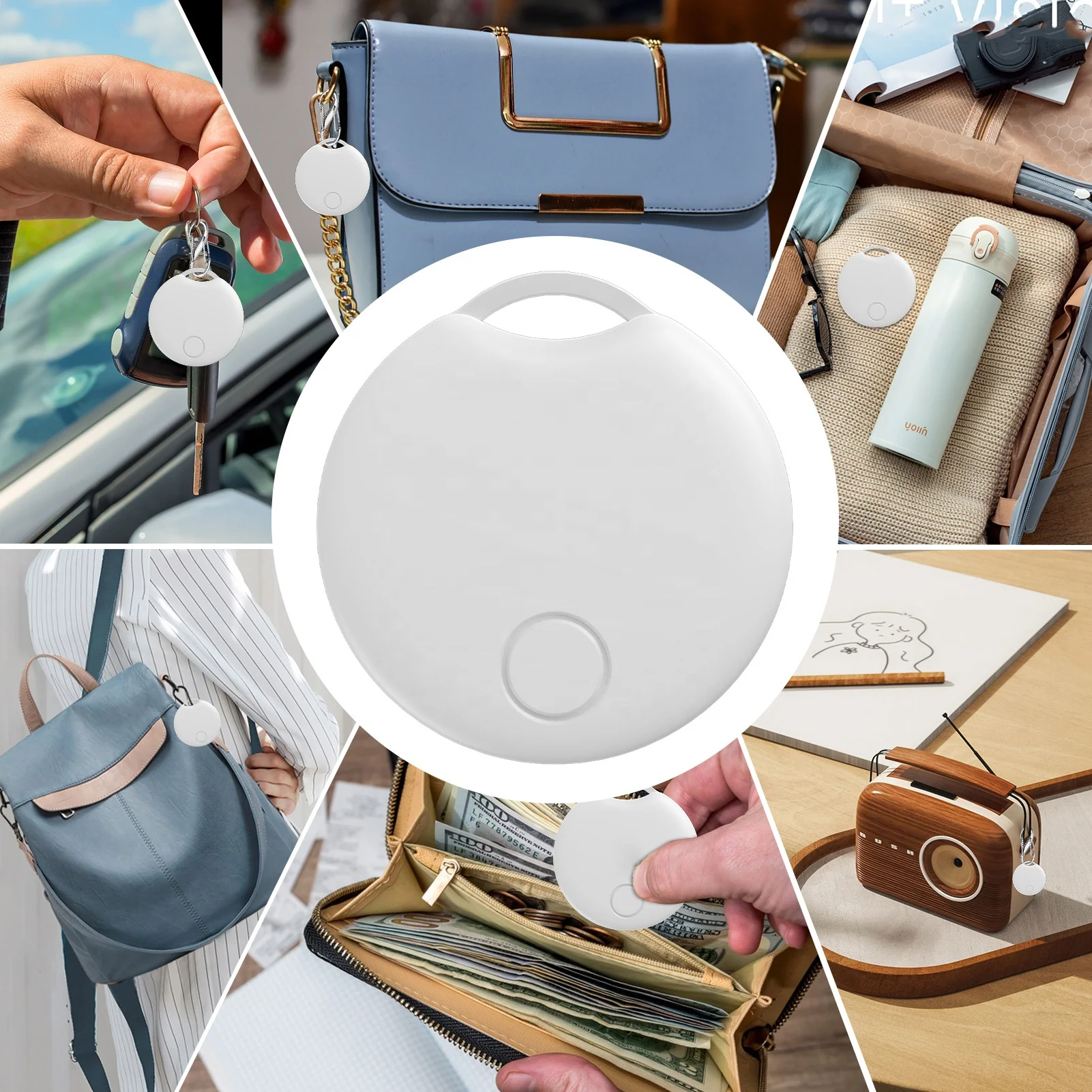 RSH MFi Certified Smart Tag Find My BLE Tracker Wallet Luggage Bike Mini GPS Tracking Device Key Finder Locator for Apple
