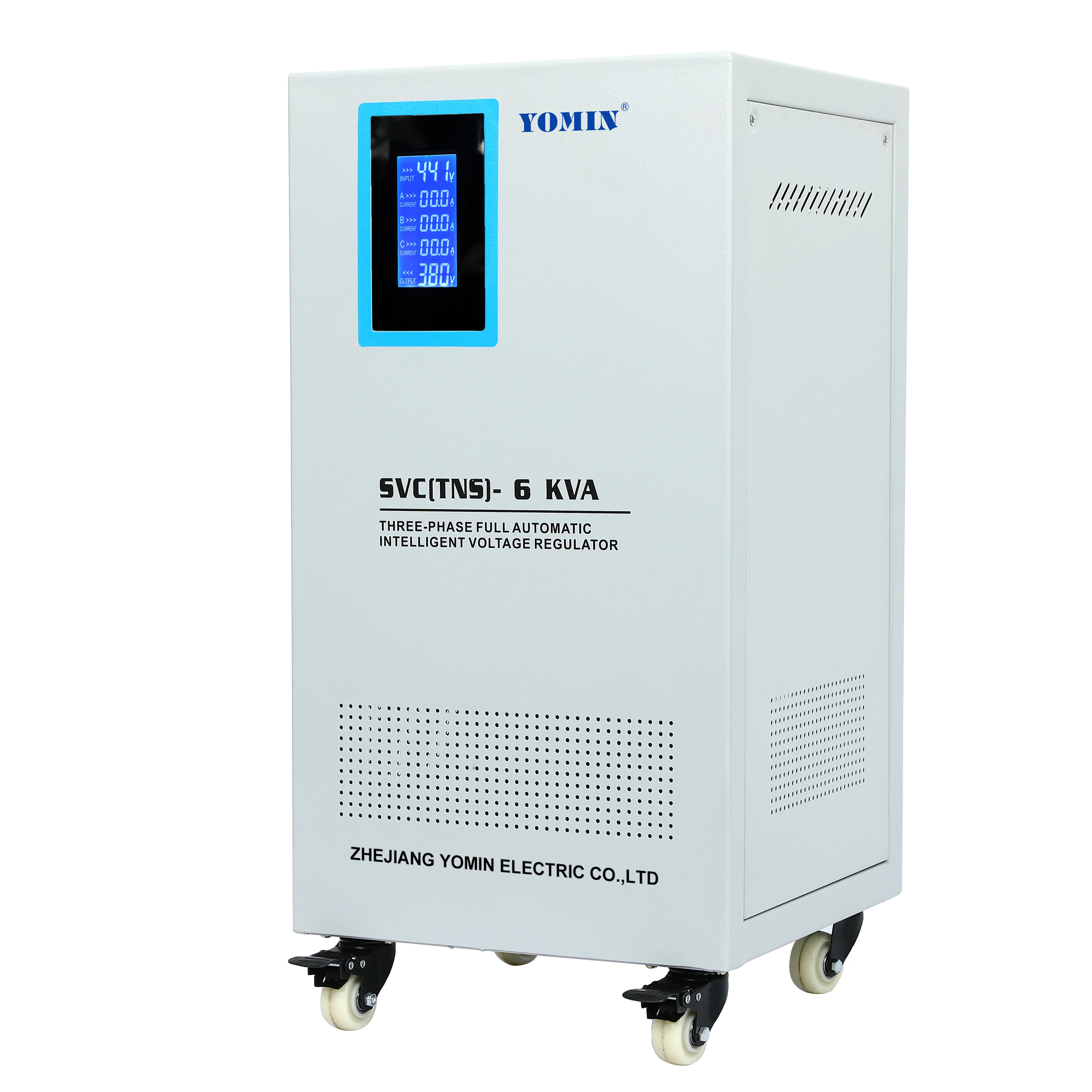 High Technology Automatic Three-Phase Voltage Regulator Stabilizer Single Phase SVC Type With LCD Display Quality AVR Product