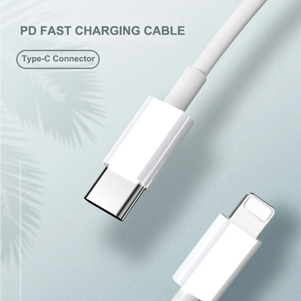 
18W USB-C Type-C PD Быстрый зарядный кабель для передачи данных для iphone 12/ 11 max pro для подзарядки передачи и синхронизации Шнур 18 Вт зарядка PD 