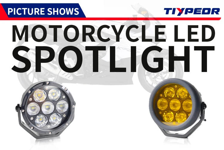 product tiypeor 70w cnc aluminum motorcycle spotlight auxiliary fog driving brighter ip68waterproof led universal lights for off road-3