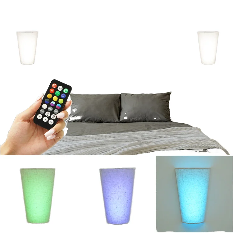 Fabric Shade Single Head Wall Lamp Bedside Lights Reading Outlet Switch USB Port Hotel Bed Wall Lamp Fixture