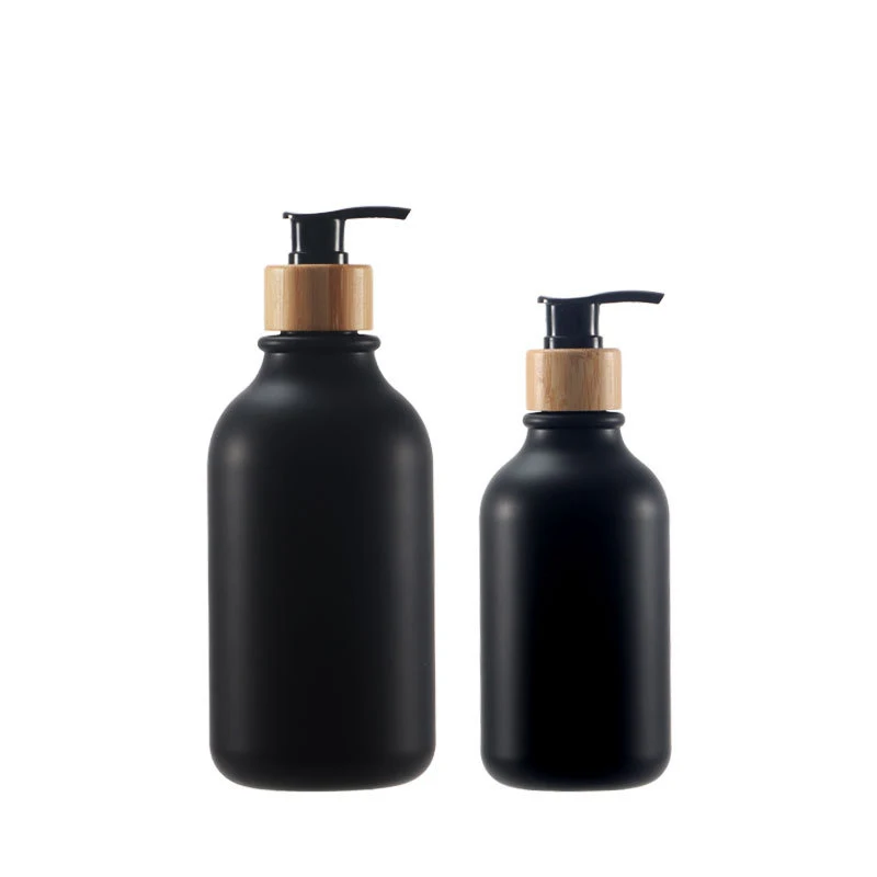 Customized Ecofriendly Luxury 300ml 500mlpet Plastic Matte Black