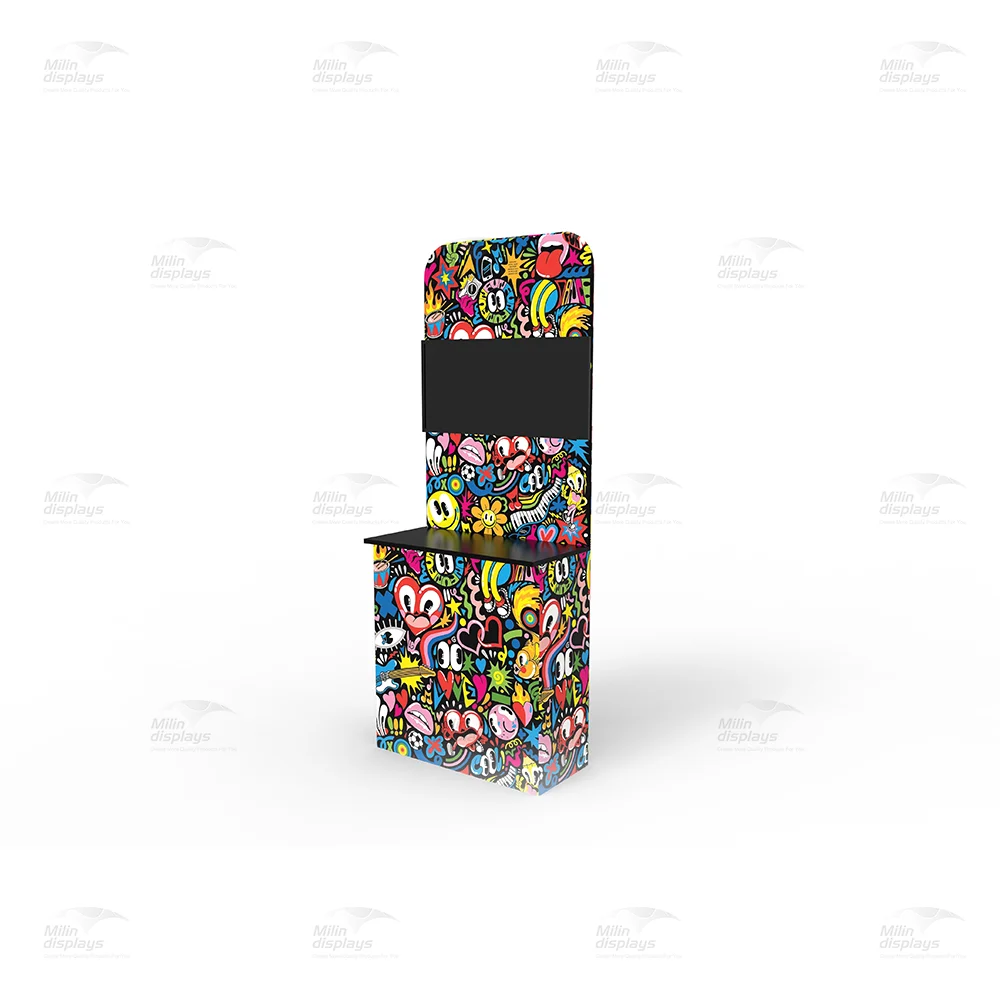 Portable Custom Printed  Advertising TV Monitor Trade Show Equipment Display Stand for Exhibits