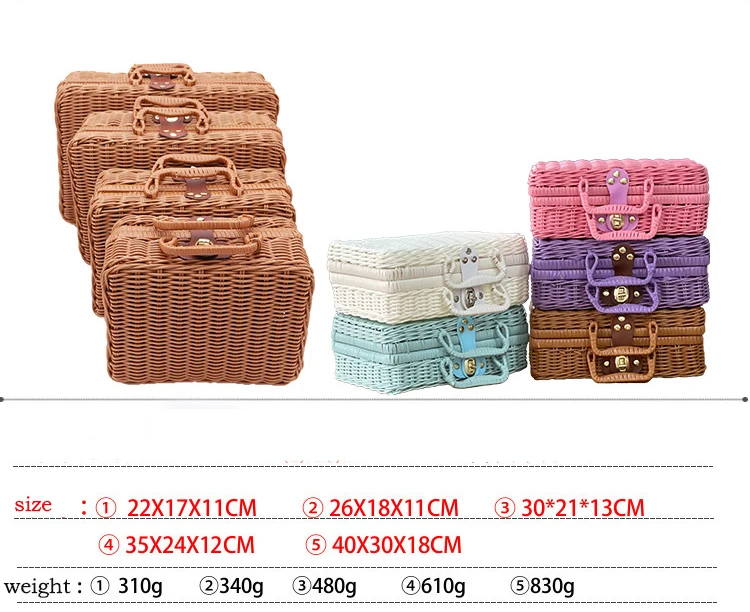 Factory Customizable White Picnic Basket Small Picnic Basket Woven