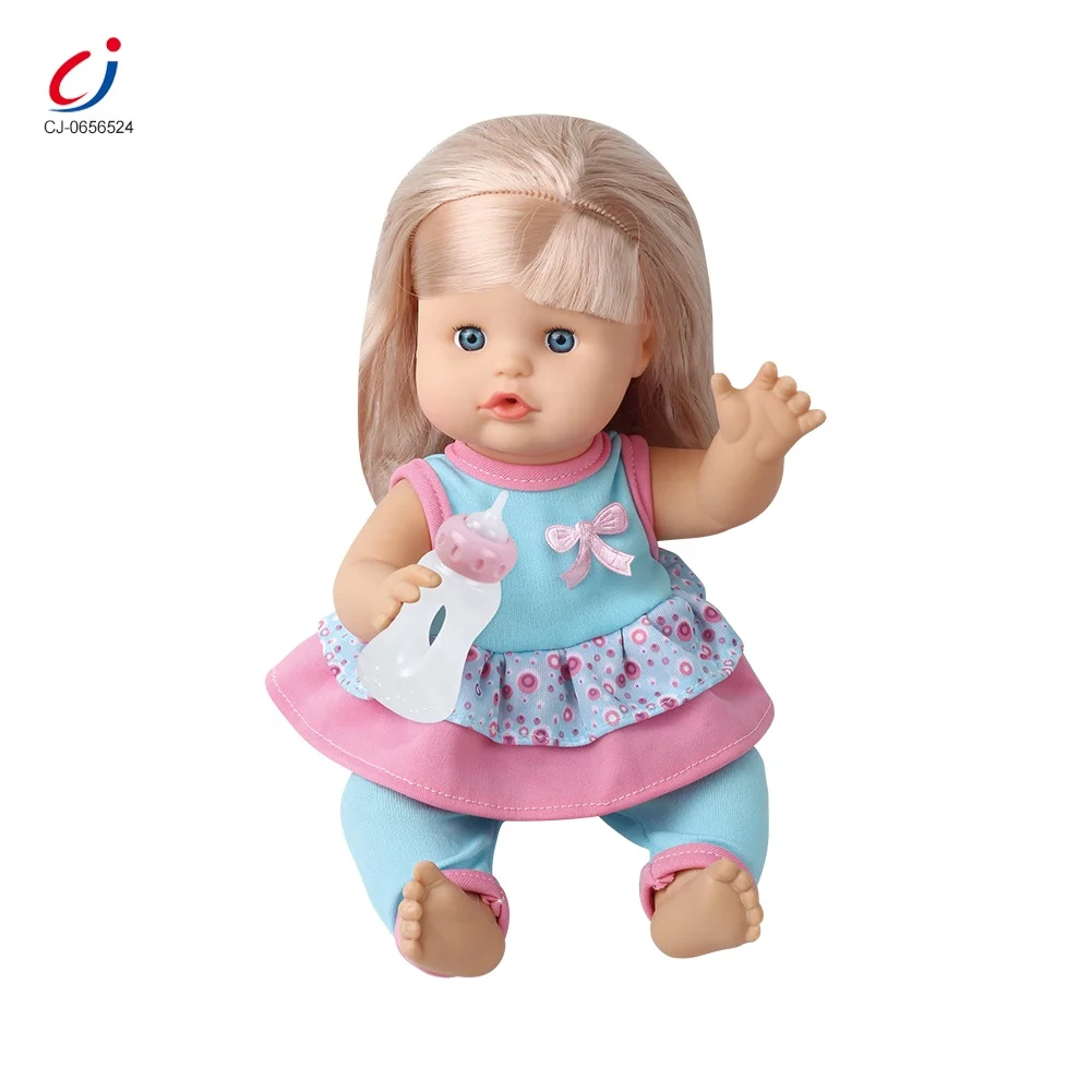 Lovely Gift Vinyl Drink Milk Pee 14 Inch Girl Toy Baby Doll with Ic