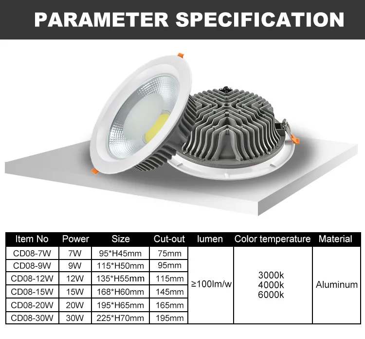 Adjustable Ceiling Trimless Recessed Cown Light Anti Glare Led Cob ...