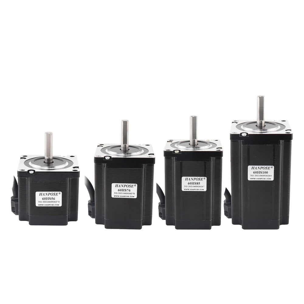 Nema24 အဆင့်ထောင်ချောက်မော်တော် 60HS56/76/85/100၊ 1.8 ဒီဂရီ၊ 4 ချောင်း၊ 3.5N.M၊ 4.0A၊ CNC နှင့် 3D ပရင်တာအတွက် သင့်တော်သော အပိုပစ္စည်းများ၊ 60 အဆင့်ထောင်ချောက်မော်တော်