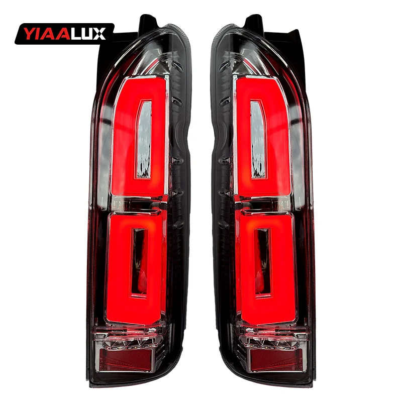 for TOYOTA Hiace LED Tail Lights 2005-2016 Rear Brake Running Stop Square LED Auto Lamps Lights Accessories details