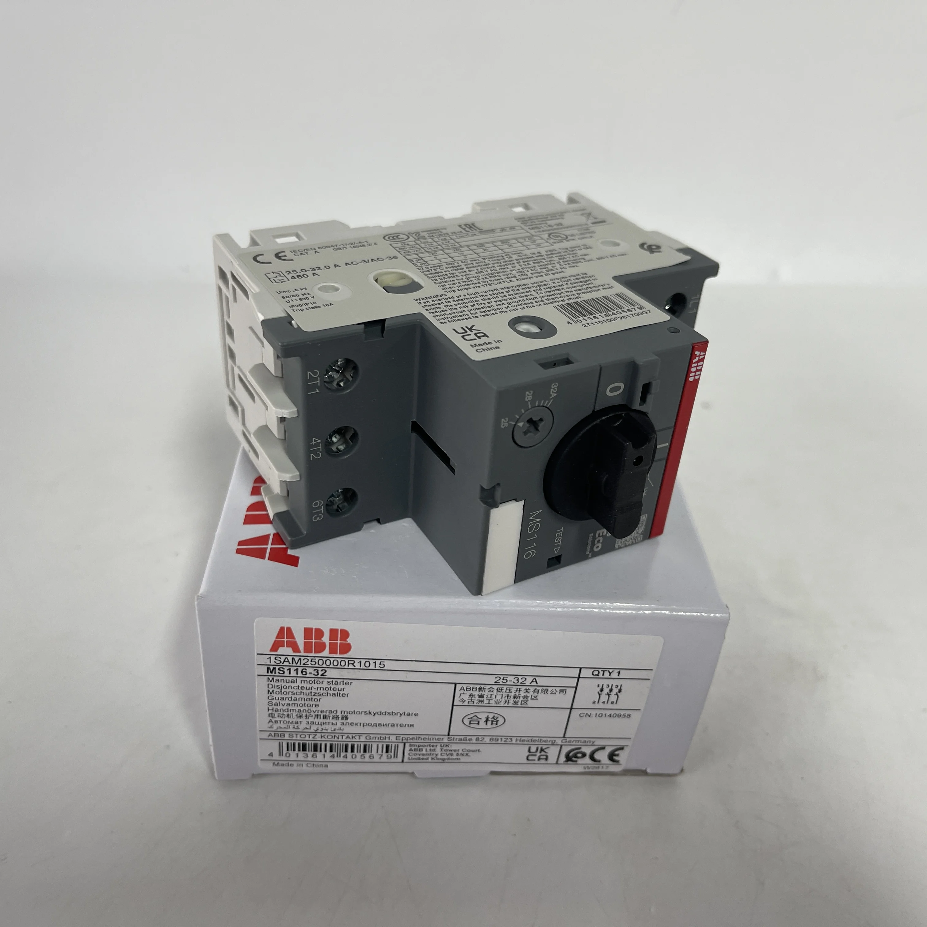 ABB Manual Motor Starter MS116-32 1SAM250000R1015 ABB Manual Motor Starter MS116-32 1SAM250000R1015