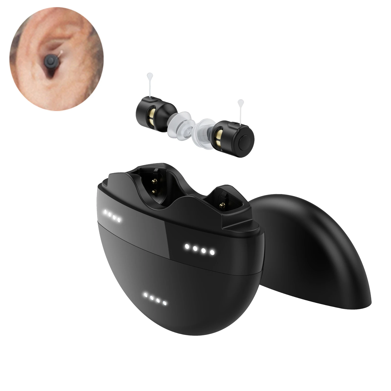 Free Sample Trend 2024 Cic Digital Iic Mini Ear Hearing Aid Device Rechargeable Hearing Aids