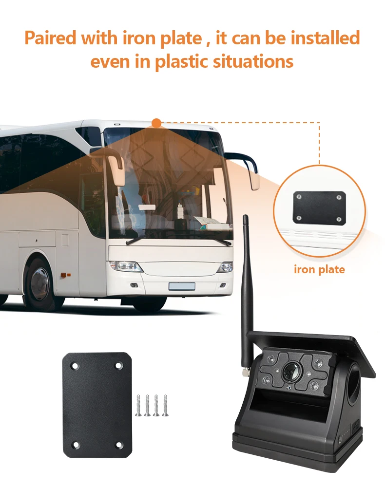 Customized Magnetic Solar Wireless Backup Camera and 5inch Monitor Kits  Perfect for Trailers Fifth Wheels RVs  and More