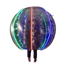 2024 new PVC TPU LED growing balance bumper balls bumper rolling ball for sale human size bubble soccer knocker ball