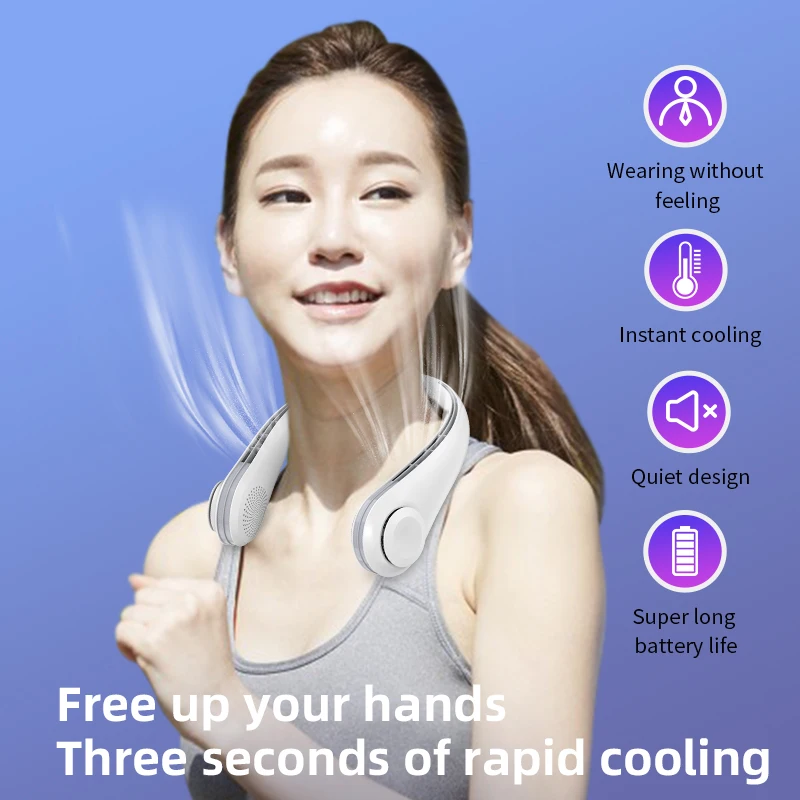 Aoolif 2023 New Neck Fan Best Price 3600 Mah Rechargeable Portable Hanging Neck Fan Buy Neck