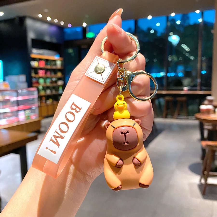 かわいいPVC人形カピバララバーキーホルダークリエイティブ漫画