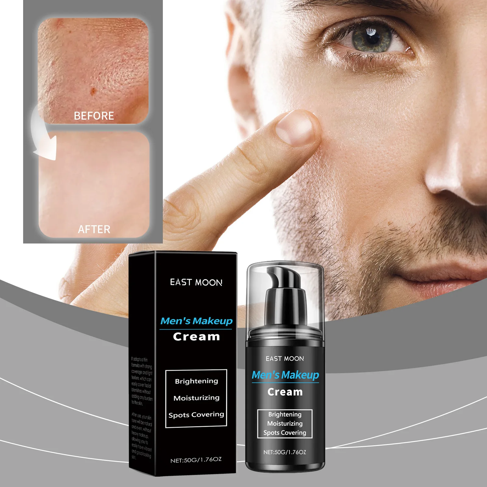 East Moon Custom Logo 50g All Solution Men's Face Cream for