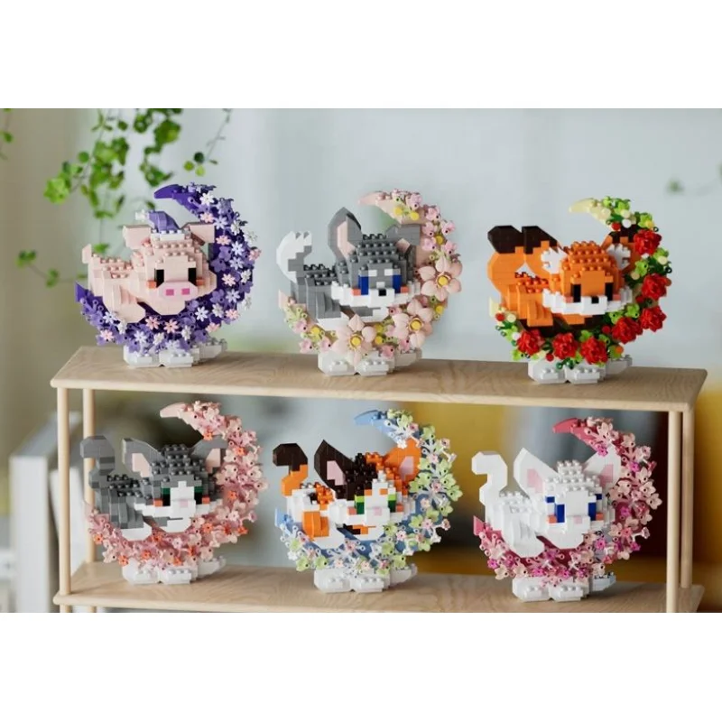 Kaili Mini Building Blocks Kit Brick Construction Game Cute Moon Cartoon Animal Kids Educational Toys Building Sets