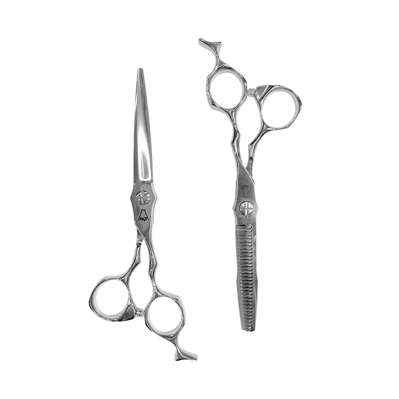 Набор ножниц из нержавеющей стали для стрижки волос и филировки черные парикмахерские