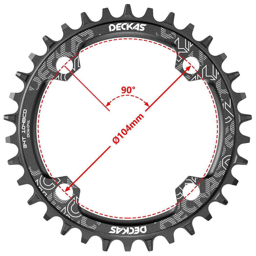 Deckas 104bcd Round Narrow Wide Chainring Mtb Mountain Bike Bicycle