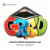 Gorro de graduación GRAD colorido