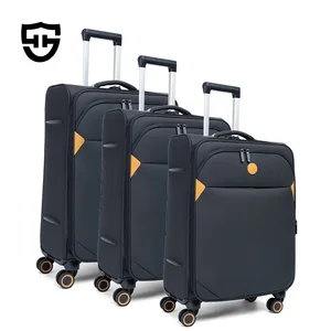 Factory Wholesale Vintage Large Capacity Travel Luggage Sets 3 Pcs Lightweight Anti Crack Oxford Luggage Set