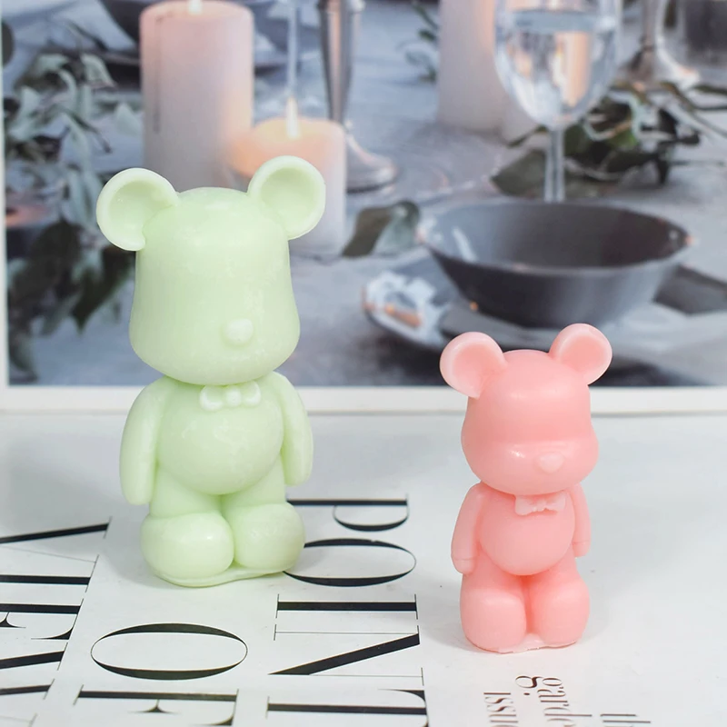 Mold Silicone Candle Bearbrick, Bearbrickes 3d Silicone Mold