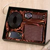 5-piece set curry-belt ballpoint pen watch wallet gift box
