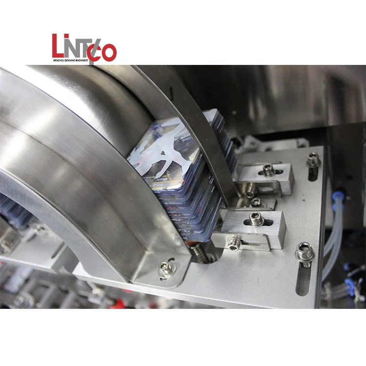 LTC250 BenGang Three Servo Type Booster Packs Foil Package Trading Cards Feeding Pillow Packing Machine