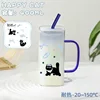 Party Kitten 400ml Single Cup+Blue Straw