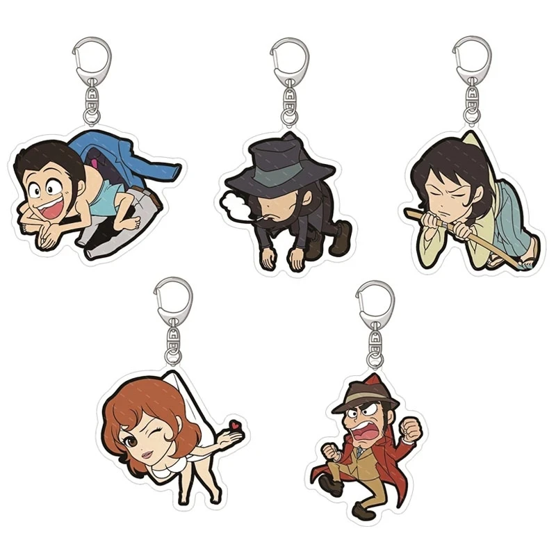 Rupan Sansei Anime Keychain - Jigen Daisuke & Mine Fujiko Metal