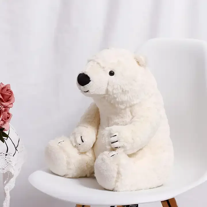 New Simulation Polar Bear Plush Toy Customized Cute Bear Hug Pillow Doll Mascot Big Doll Stuffed Plush Toy