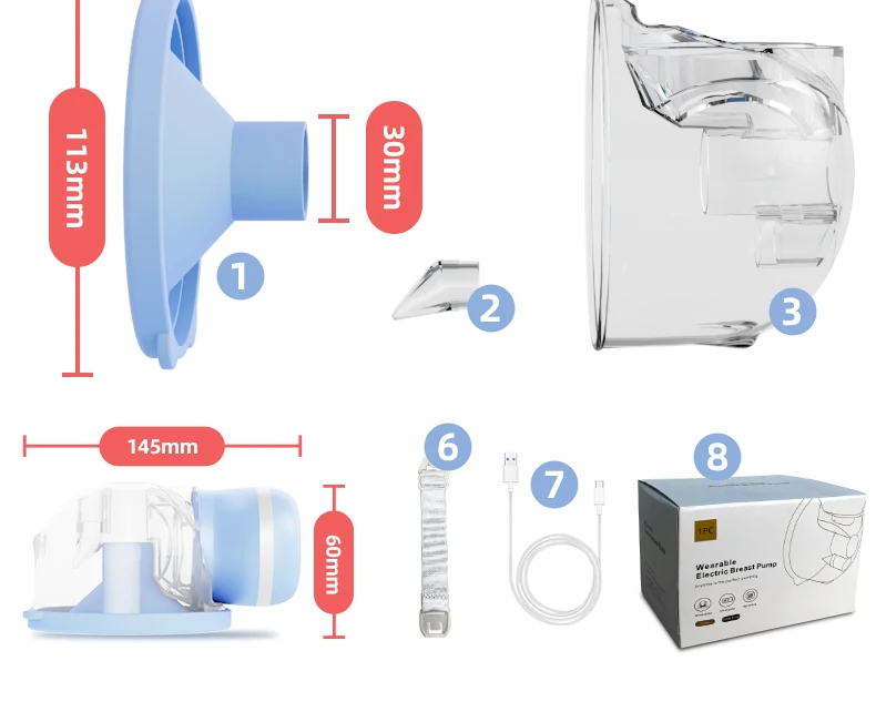 Портативный молокоотсос без использования рук, дешевый переносной молокоотсос, беспроводной силиконовый молокоотсос