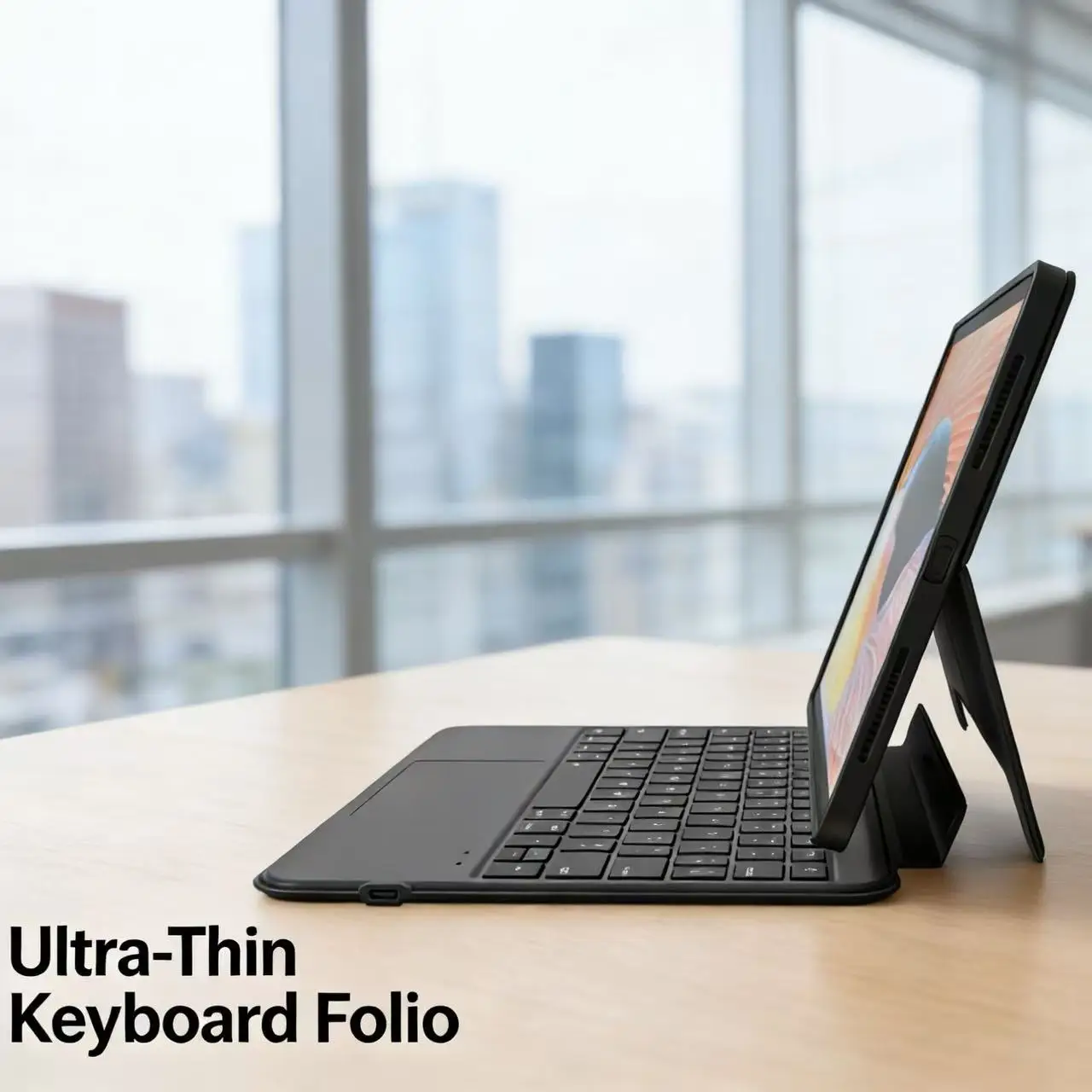 product laudtec removable magnetic magic keyboard case with detachable horizontal and vertical covers for ipad air pro-5