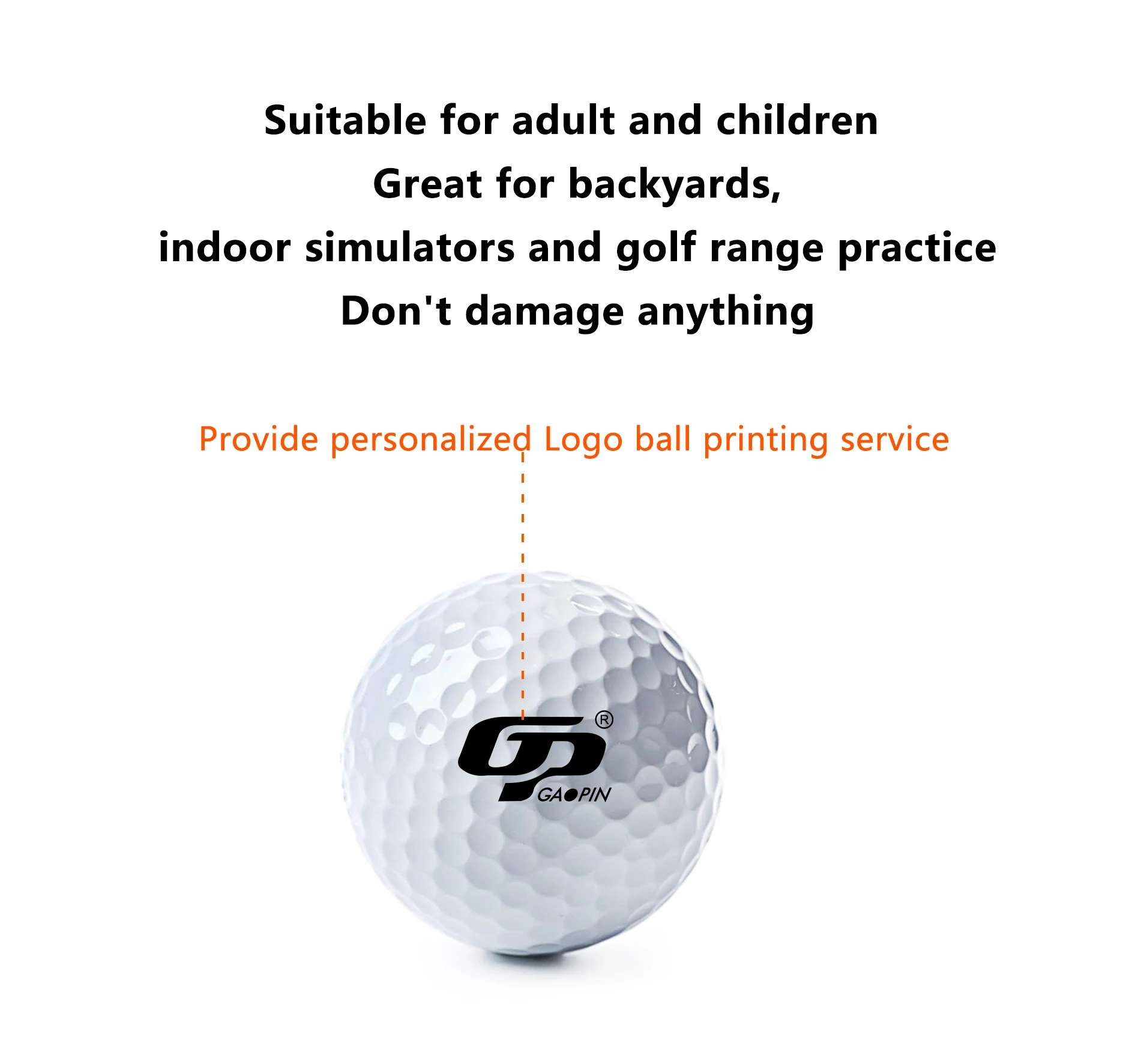 2 3 4 Piece Golf Driving Range Balls Customized Logo Available Golf