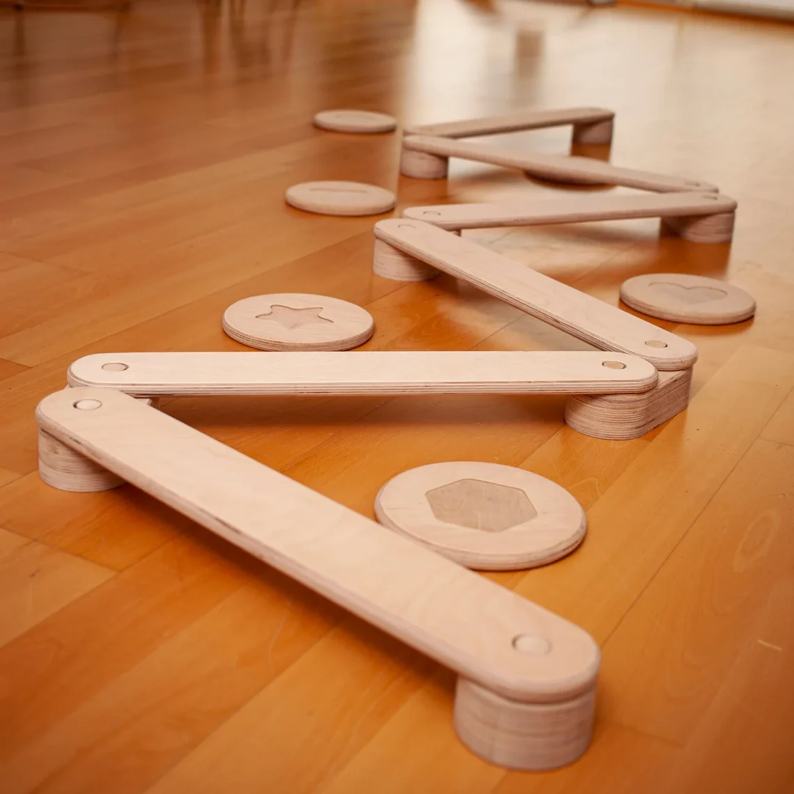 Montessori trave di equilibrio in legno bambino giocattolo equilibrio  compensato trave ginnica per sala giochi Balance Board per la coordinazione