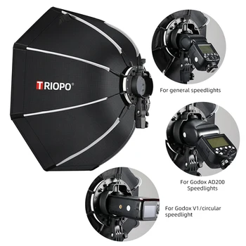 Triopo K65CM Flash Quick Release Convenient Octagonal SoftboxSun LampStudio LampStudio with Bowens Mouth Softbox