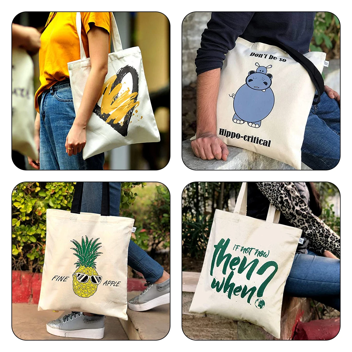 Custom Eco Cotton Canvas Shoulder Tote Shopping Bags factory