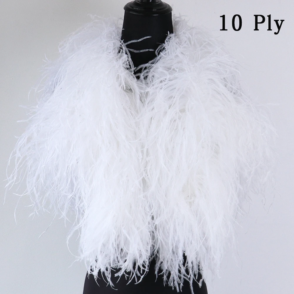 Factory Wholesale Price Fluffy 140ply Feather Scarf Sexy Robe Trim