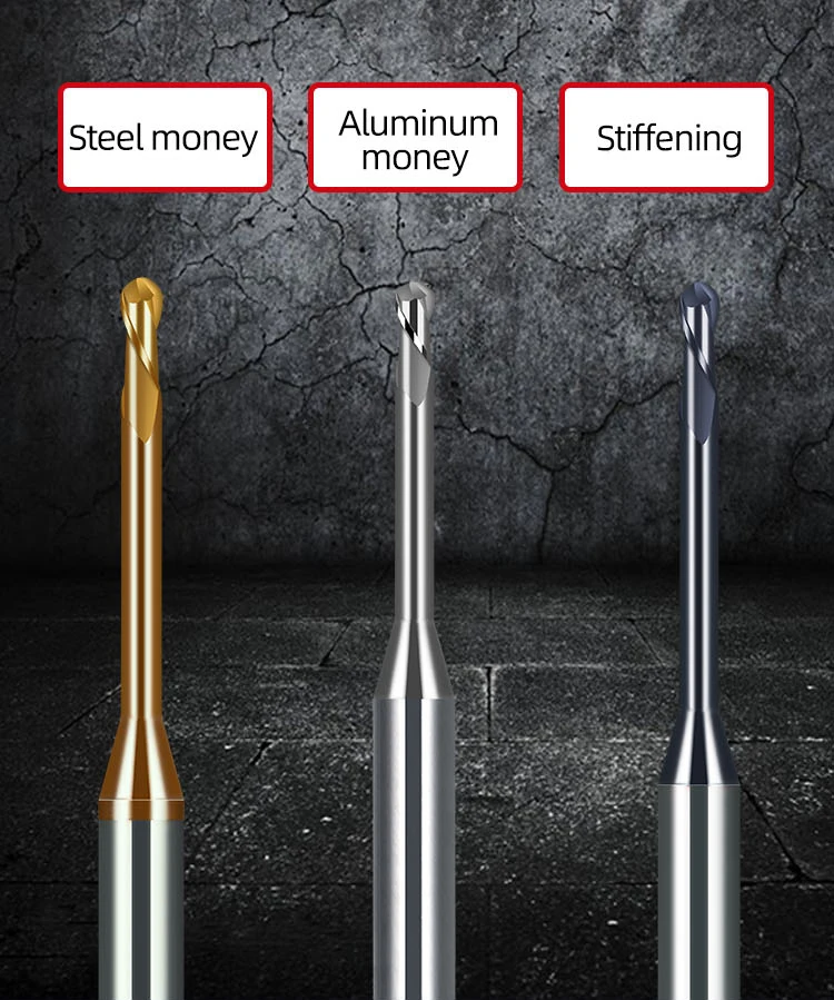 Hrc55 Solid Carbide End Mill 2 Fluted Deep Groove Long Neck Fillet