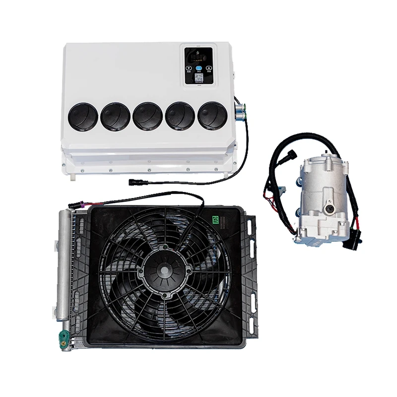 12V  Electric Car Air Condition Split air Conditioner 24V Auto AC Evaporator Parking Cooler