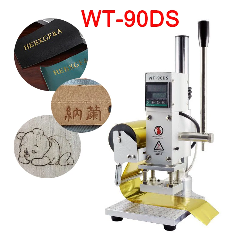 10*13CM Digital Hot Foil Stamping Machine Holder Leather Logo Embossing  110V